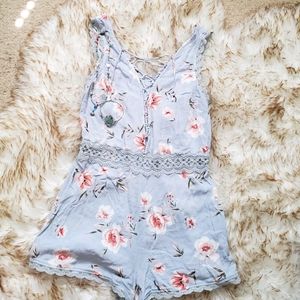 Light Blue lace romper